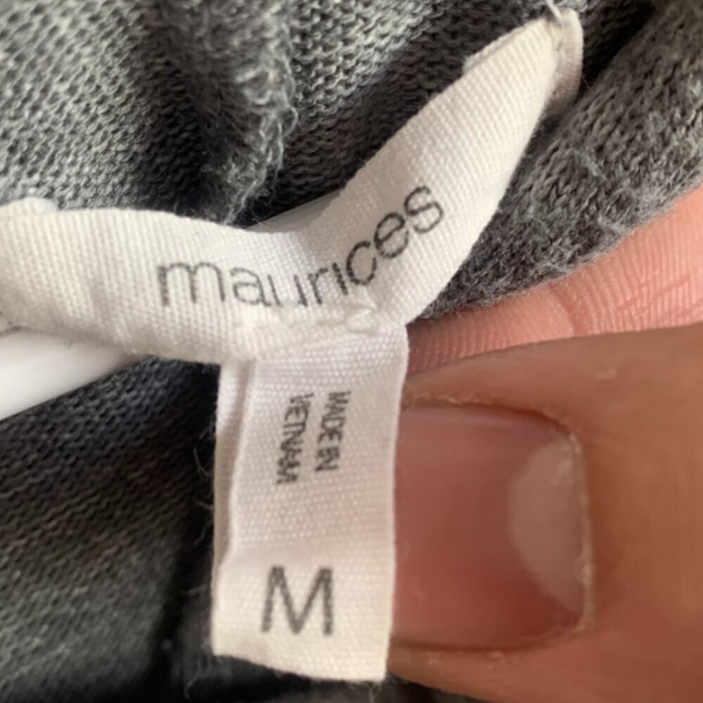 Maurices Gray Brushed Tulip Hem Long Sleeve Hoodie - Picture 5 of 7
